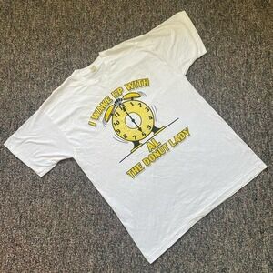 Vintage Screen Stars GC-101 Al The Donut Lady Radio Promo T-Shirt White XL 90s